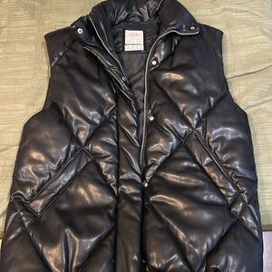 Abercrombie & Fitch oversized Black Puffer Vest